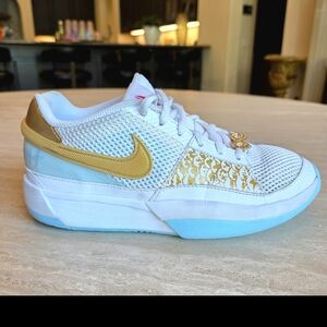 Nike Ja 1 "Chinese New Year " White/Gold Basketball Shoes Boys US 6.5Y